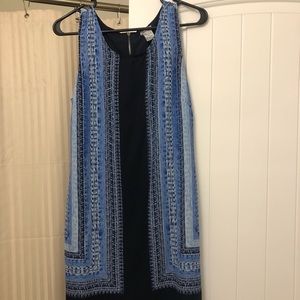 Sleeveless navy & blue dress